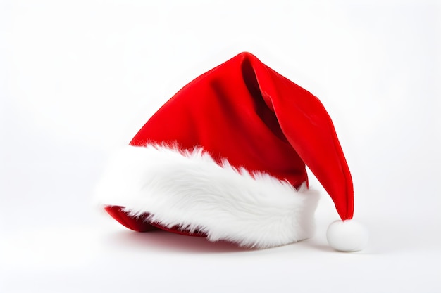 Red Santa hat isolated on white background