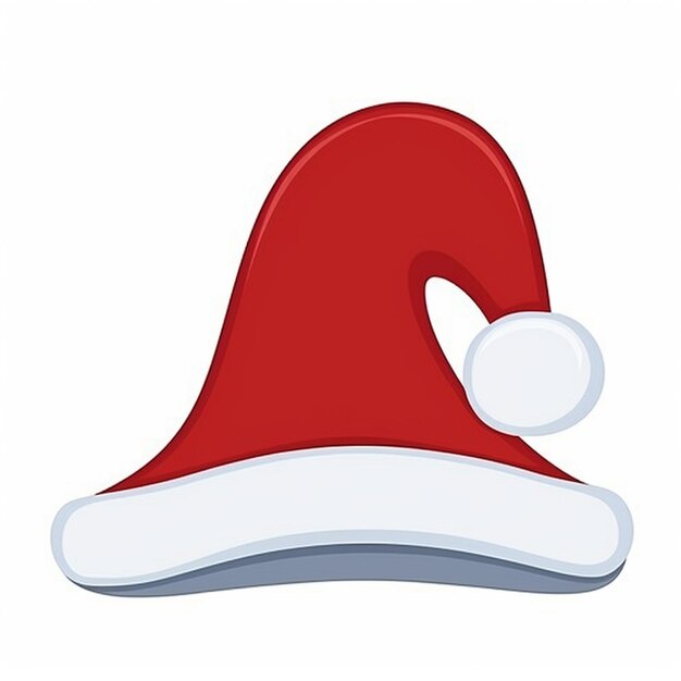 Photo a red santa hat with a white top and a white hat on it generative ai