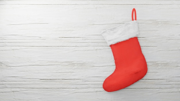 Photo red santa sock