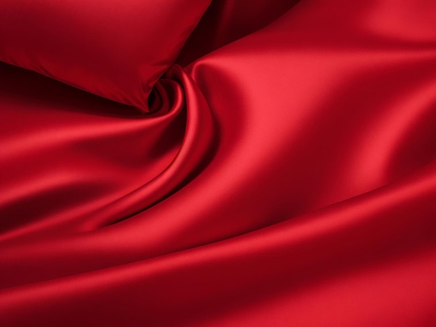 Red satin background ai generated