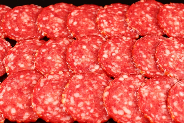 Red sausage close-up