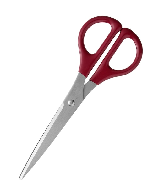 Red Scissors on a white background