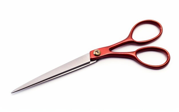 Red Scissors on White Table