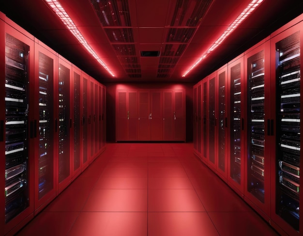 Red server room