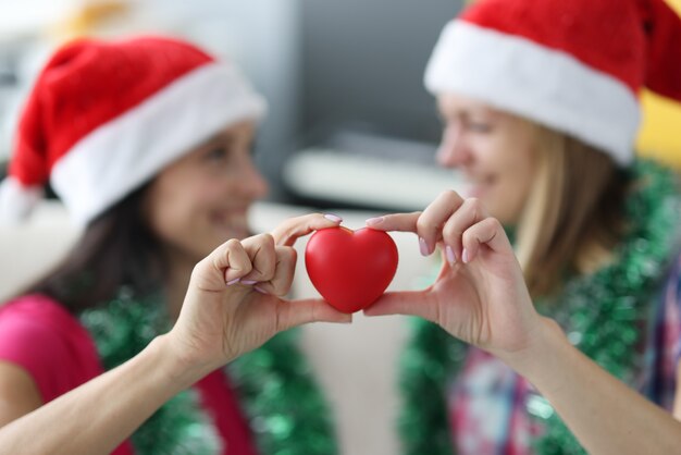 Red shape heart close up.