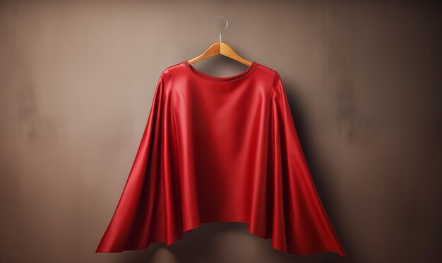 Red shirt on a hanger