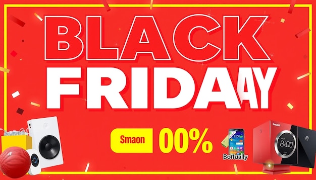 a red sign that says black friday friday on it