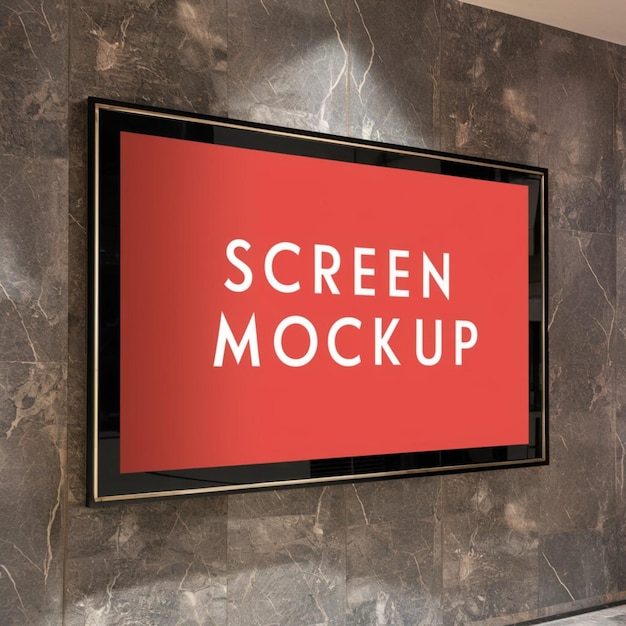 a red sign that says screen on it