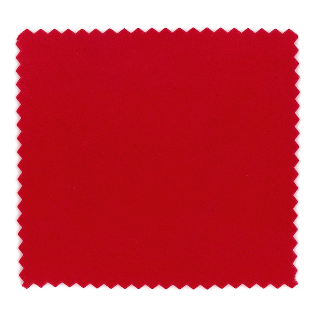 Photo red silicone rubber sample over white