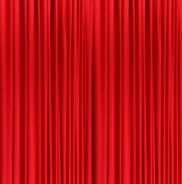 Red silk curtain backdrop