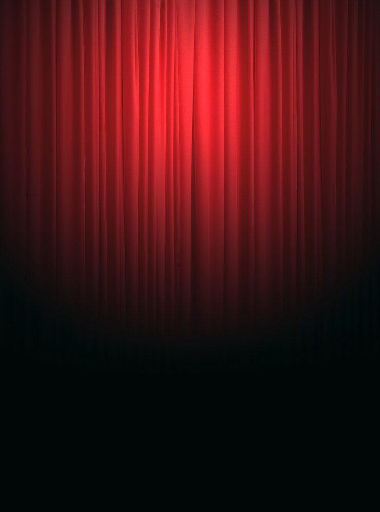 Photo red silk curtain background