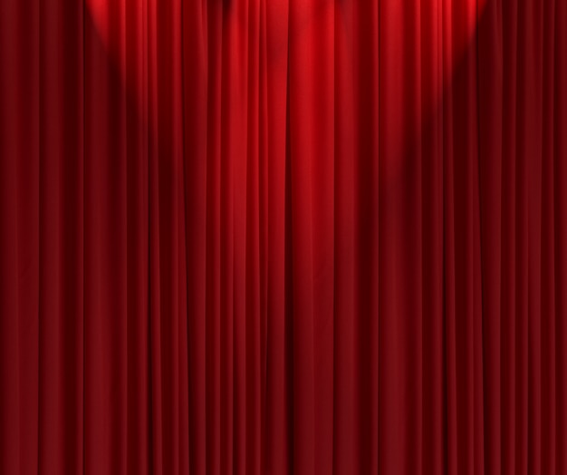 Photo red silk curtain background