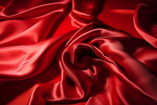 Red silk in a dark room