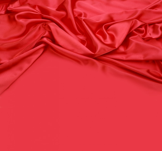 Red silk fabric background