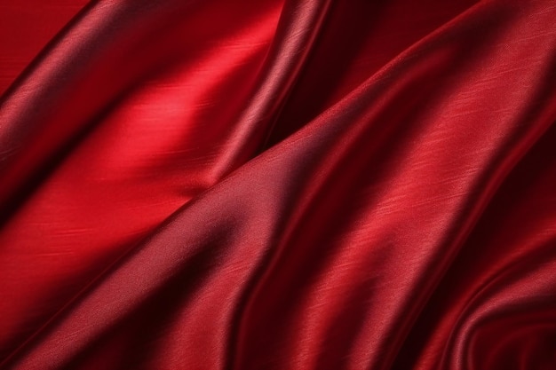 Red silk fabric by the yard