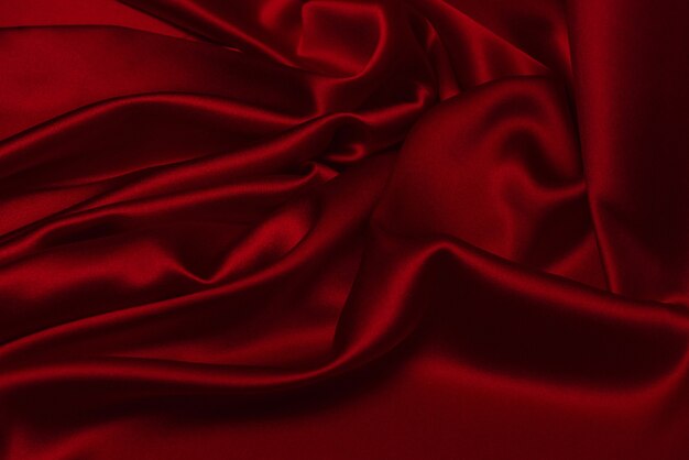 Red silk fabric texture