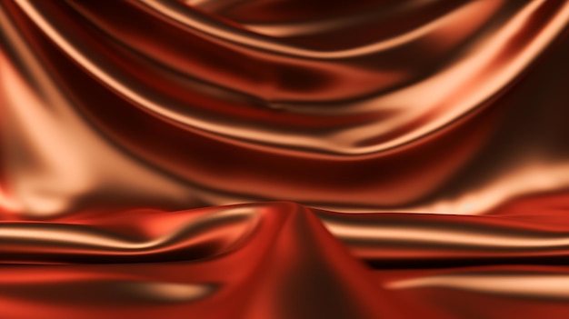 A red silk fabric that is soft and silky.