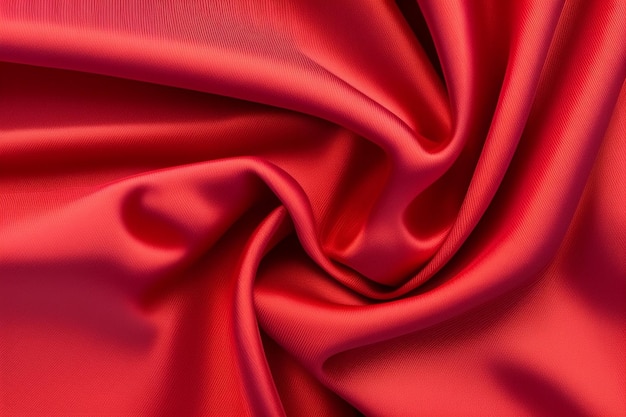 Red silk fabric with a soft, silky finish.