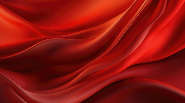 赤い糸の織物とテクスチャー 波状の背景 生成的なAI