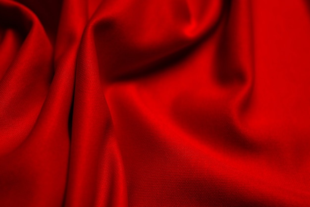 Red silk folded fabric background