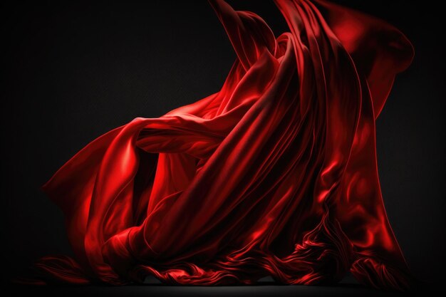 Red silk luxury background Generative AI