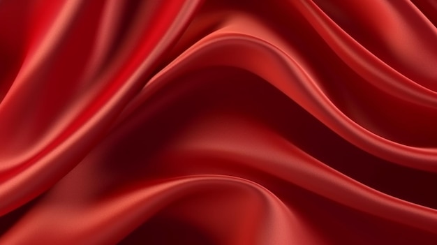 Red silk silky fabric elegant extravagant luxury wavy shiny luxurious shine drapery background