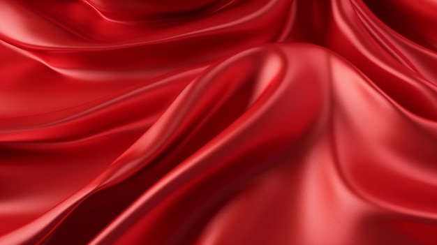 Red silk silky fabric elegant extravagant luxury wavy shiny luxurious shine drapery background