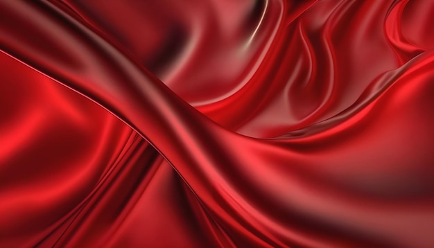 Red silk in a soft light