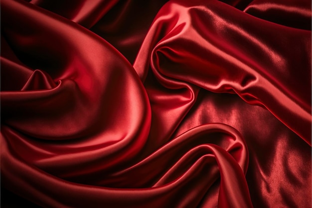 Red silk velvet fabric texture