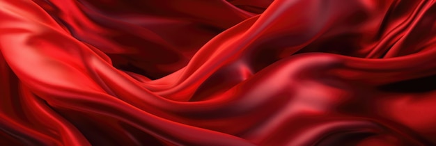 Red silk in a window