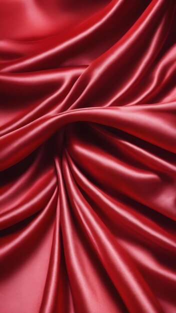 Photo red silky fabric