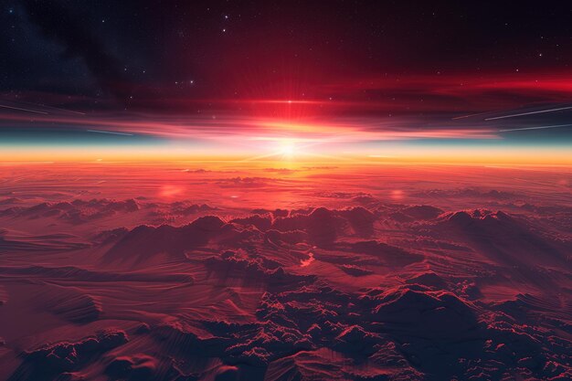 Red Sky Elements of this Image Furnished by NASA