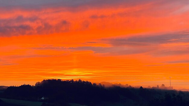 Red sky at morning in deuerling