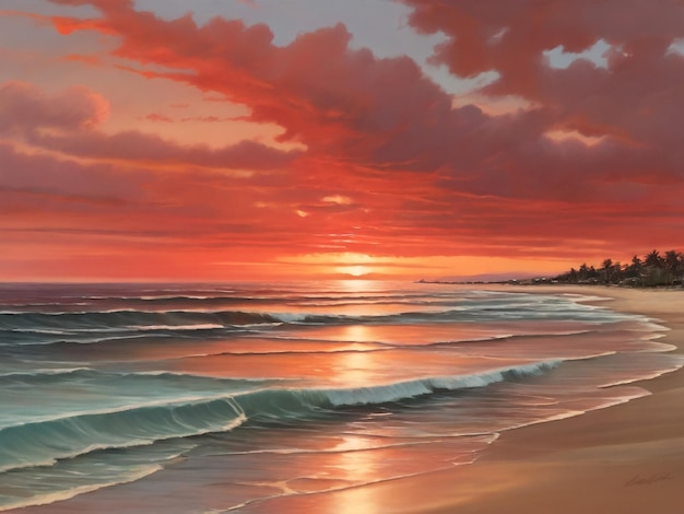 The red sky at sunset and the gentle ocean waves are not seen every day as we would like