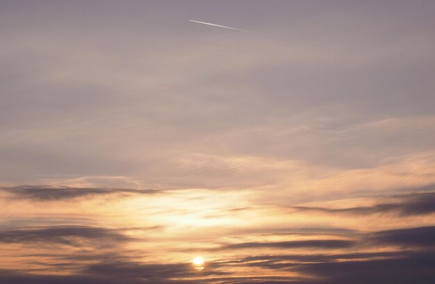 日没時の赤い空