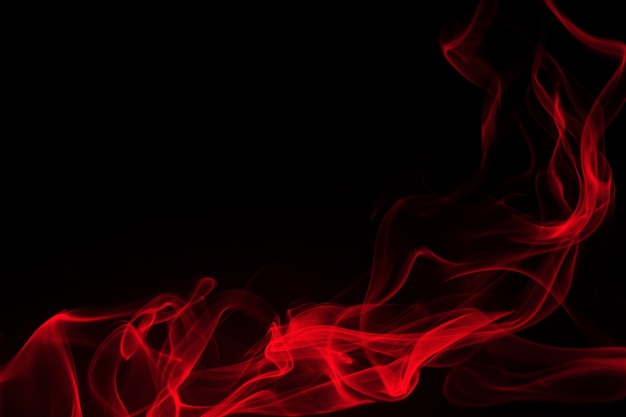 Red Smoke on black background. fire design