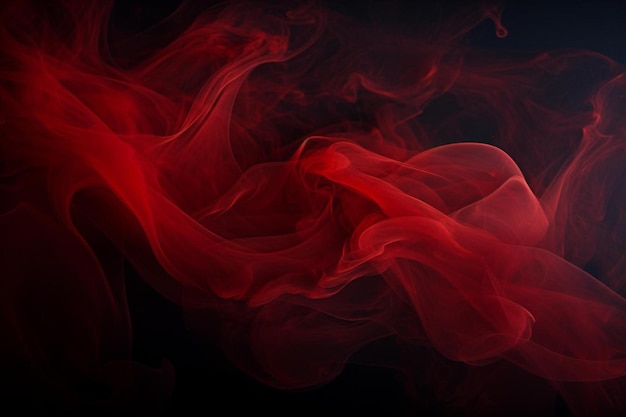 red smoke in the dark with a black background