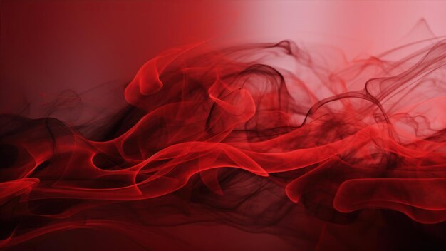 Red smoke in a glass table