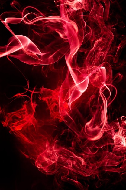 Red smoke motion on black background