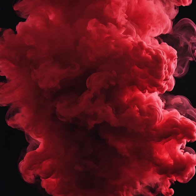 Red smoke motion on black background