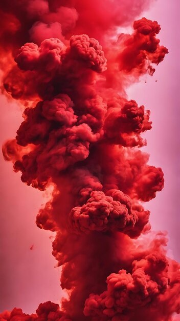 Red smoke in studio