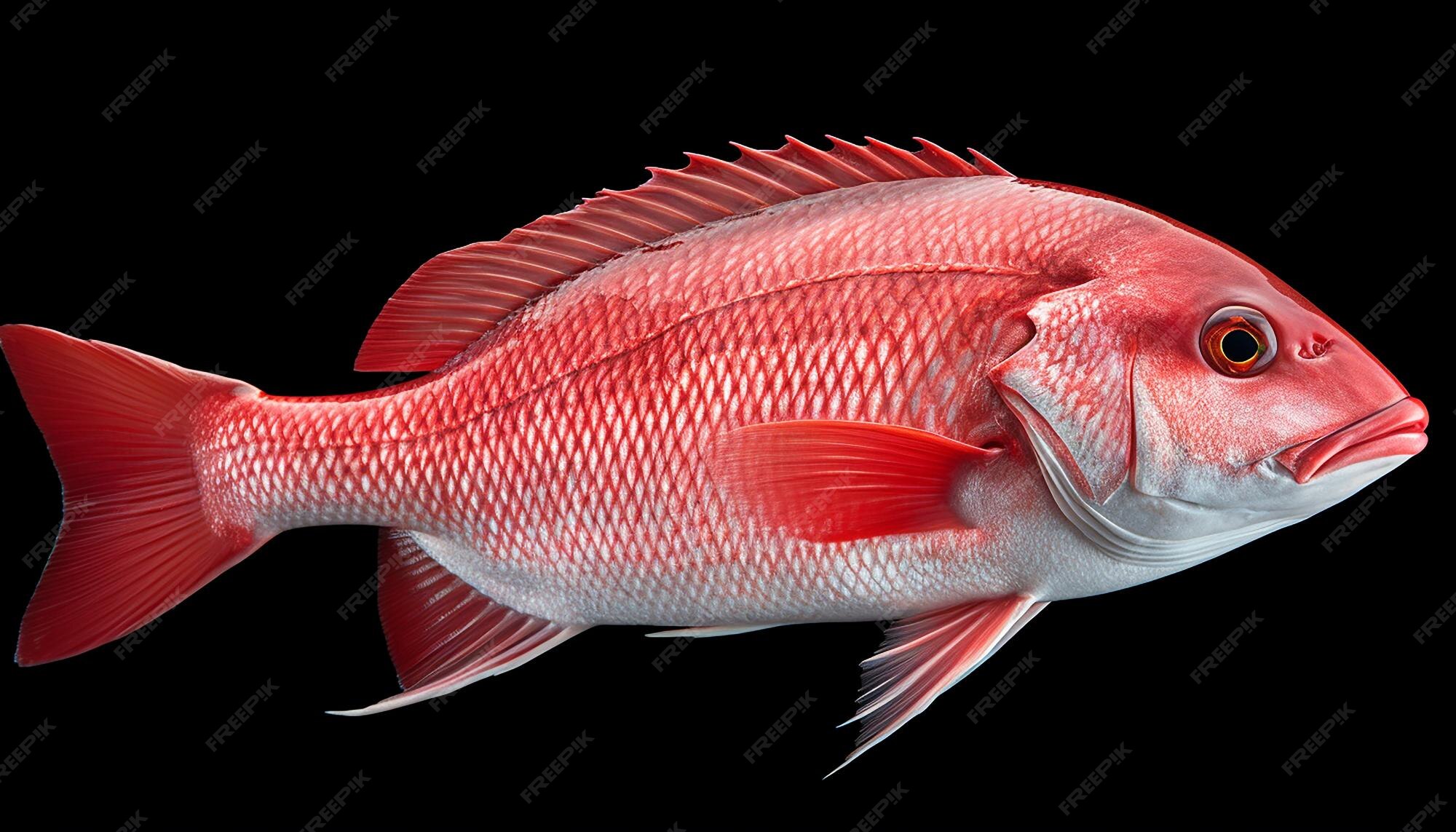 Premium AI Image | Red Snapper Fish Elevation Side View