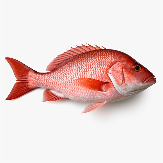 Red Snapper на белом фоне, высококачественный ультра