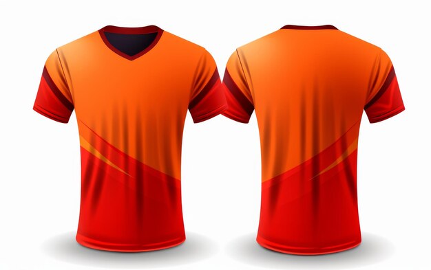 Premium Photo | Red Soccer Jersey With Black Collar