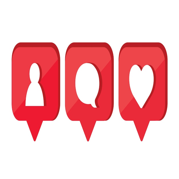 Red social icon like icon vector illustration