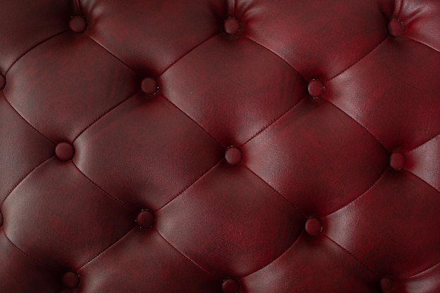 Красная текстура дивана крупным планом диван роскошный дизайн кожи фон