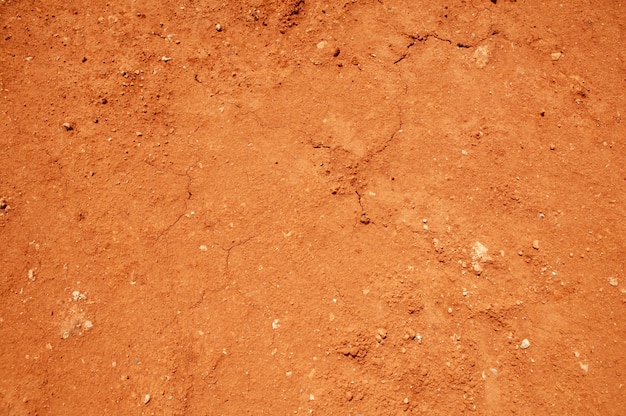 Foto fondo rosso di struttura del suolo, argilla secca