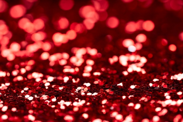 Photo red sparkling glitter background