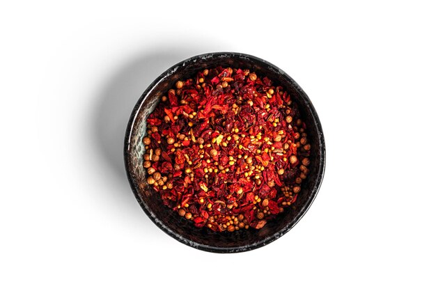 Red spices isolated on a white background High quality photo