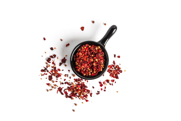 Red spices isolated on a white background High quality photo